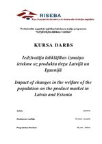 Referāts 'Iedzīvotāju labklājības izmaiņu ietekme uz produktu tirgu Latvijā un Igaunijā', 1.