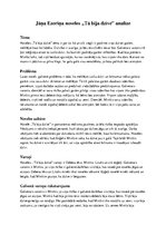 Konspekts 'Jāņa Ezeriņa noveles "Tā bija dzīve" analīze', 1.