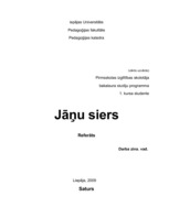 Referāts 'Jāņu siera tradīcijas', 1.