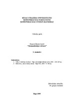 Konspekts 'Komunikācijas vēsture, jaunie mediji', 1.