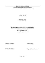 Konspekts 'Konkurējošās vērtības uzņēmumā', 1.