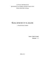 Prakses atskaite 'Gaisa mitrums un tā analīze', 1.