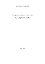 Referāts 'SIA "X" finanšu analīze', 1.