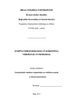 Konspekts 'Starptautiskās reklāmas un mārketinga veidošanās un problēmas', 1.
