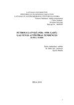 Referāts 'Futbols Latvijā 20-tos gados: galvenās attīstības tendences', 1.