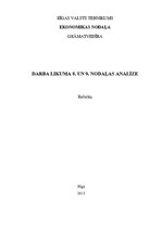 Konspekts 'Darba likuma 8. un 9.nodaļas analīze', 1.