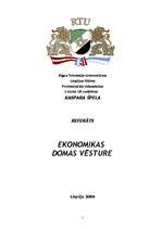 Referāts 'Ekonomikās domas vēsture', 1.