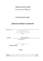 Referāts 'Rakstura ietekme uz saskarsmi', 1.