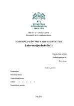 Paraugs 'Materiāla blīvums un makrostruktūra', 1.