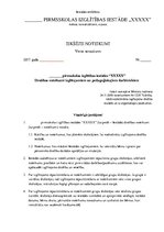 Paraugs 'Drošības noteikumi pirmsskolai', 1.