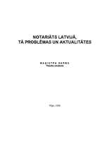 Diplomdarbs 'Notariāts Latvijā, tā problēmas un aktualitātes ', 1.