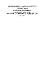 Referāts 'Uzņēmuma "XXX" finanšu stāvokļa analīze', 1.