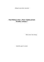 Konspekts 'Viļa Plūdoņa stāsts "Mazā Anduļa pirmās bērnības atmiņas"', 1.