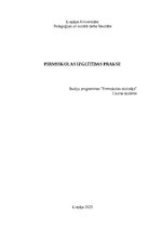 Prakses atskaite 'Pirmsskolas izglītības prakse', 1.