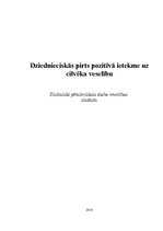 Referāts 'Dziednieciskās pirts pozitīvā ietekme uz cilvēka veselību', 1.