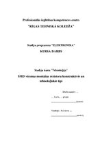 Referāts 'SMD virsmas montāžas rezistoru konstruktīvie un tehnoloģiskie tipi', 1.
