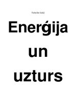 Konspekts 'Enerģija un uzturs', 1.