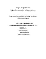 Konspekts 'Kopējais piedāvājums. Makroekonomikas līdzsvars. IS - LM modelis', 1.