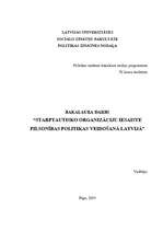 Diplomdarbs 'Starptautisko organizāciju iesaiste pilsonības politikas veidošanā Latvijā', 1.