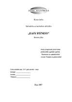 Biznesa plāns 'SIA "Easy Fitness". Trenažieru zāle', 1.