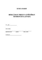 Referāts 'Reklāmas tirgus attīstības tendences Latvijā', 1.