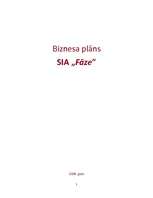 Biznesa plāns 'Biznesa plāns', 1.