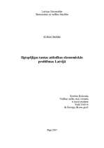 Referāts 'Ilgtspējīgas tautas ekonomiskās problēmas Latvijā', 1.