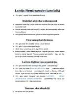 Konspekts 'Latvija Pirmā pasaules kara laikā', 1.