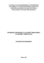 Diplomdarbs 'Interneta ietekme uz jauniešu personības vajadzību veidošanos', 1.