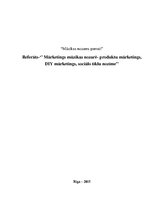 Referāts 'Mārketings mūzikas nozarē - produktu mārketings, DIY mārketings, sociālo tīklu n', 1.