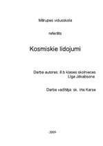 Referāts 'Kosmiske lidojumi', 1.