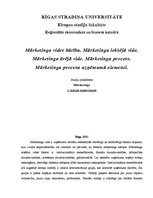 Konspekts 'Mārketinga vides būtība. Mārketinga iekšējā un ārējā vide', 1.