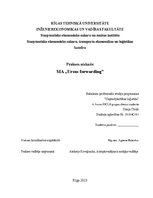 Prakses atskaite 'Prakses atskaite loģistikas uzņēmumā', 1.