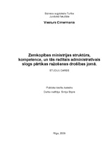 Referāts 'Zemkopības ministrija', 1.