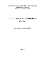 Referāts 'Augu aizsardzība ziemas miežu sējumos', 1.