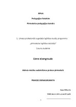 Prakses atskaite 'Aktīvā mācību audzināšanas prakse pirmsskolā', 1.