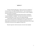 Diplomdarbs 'Iekšējā komunikācija kā motivācijas un lojalitātes elements. SIA "Evolution Latv', 3.