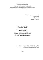 Konspekts 'Tonijs Džads "Pēc kara"', 1.