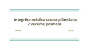 Prezentācija 'Integrēta mācību satura plānošana 2.vecuma posmam', 1.