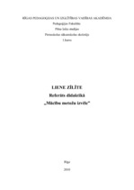 Referāts 'Mācību metožu izvēle', 1.