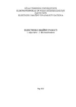 Konspekts 'Elektrisko mašīnu pamati', 1.