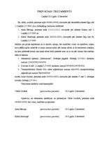 Paraugs 'Privātais testaments - paraugs', 1.