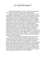 Eseja 'Vai viegli būt jaunam', 1.