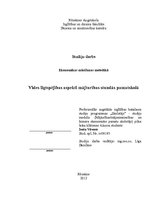 Referāts 'Vides ilgtspējības aspekti mājturības stundās pamatskolā', 1.