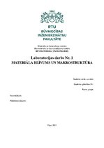 Paraugs 'Laboratorijas darbs Materiala blīvums un makrostruktūra', 1.