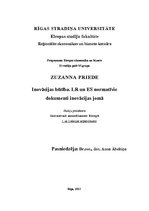 Konspekts 'Inovācijas būtība. Latvijas Republikas un Eiropas Savienības normatīvie dokument', 1.