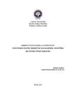 Referāts 'Politiskās elites rekrutācija 8.Saeimā: Izglītība kā noteicošais faktors', 1.
