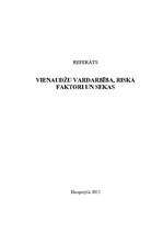 Referāts 'Vienaudžu vardarbība, riska faktori un sekas', 1.