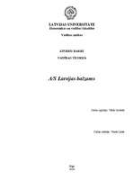 Referāts 'A/S Latvijas Balzams', 1.