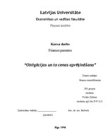 Referāts 'Obligācijas un to cenas aprēķināšana', 1.